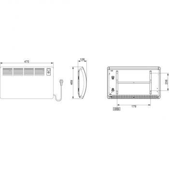 STIEBEL ELTRON CON 10 Premium Wandkonvektor, 1.00kW/230V, alpinweiß (237831)