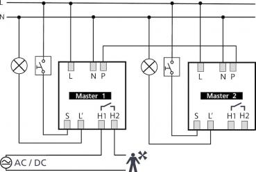 Theben theRonda P360-101 M UP WH Präsenzmelder (PIR) Deckenmontage Unterputz innen, 360° rund, 24 m, 1 Kanal Licht, 1 Kanal Präsenz für HKL, weiß 2080025