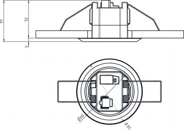 Theben theRonda S360 KNX FLAT DE WH Präsenzmelder (PIR) Deckeneinbau innen, 360° rund, 8 m, 2 Kanäle Licht, 2 Kanäle Präsenz für HKL, weiß 2089560