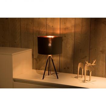 SLV FENDA, Leuchtenschirm, rund, Ø/H 30/20 cm, schwarz/kupfer (155592)