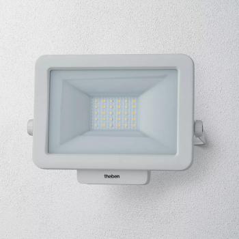 Theben theLeda B20L WH LED-Strahler 20 Watt, Wandmontage außen, weiß, Bewegungsmelder optional, 5000 K (neutralweiß) 1020683