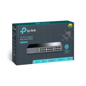 TP-Link TL-SG1024DE 24-Port-Gigabit-Easy-Smart-Switch, 24x10/100/1000Mbit/s-Ports, schwarz