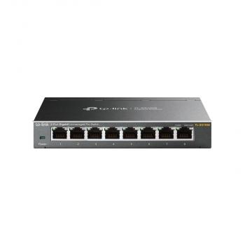 ARDEBO.de TP-Link TL-SG108E 8-Port-Gigabit-Unmanaged Pro Switch, 8 Gigabit-RJ45-Ports, schwarz