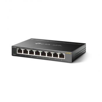TP-Link TL-SG108E 8-Port-Gigabit-Unmanaged Pro Switch, 8 Gigabit-RJ45-Ports, schwarz