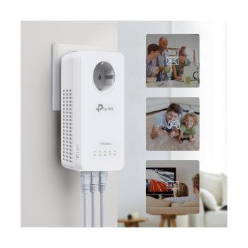 TP-Link TL-WPA8631P KIT Wi-Fi Adapterkit, AV1300-AC1200-Gigabit-WLAN-Powerline-KIT mit Steckdose, weiß