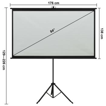 Beamer-Leinwand mit Stativ 84" 4:3