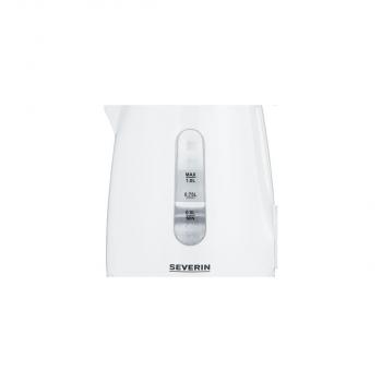 Severin WK 3411 Wasserkocher, 2200W, 1l, 360° central-cordless-system, Überhitzungsschutz, Dampfstopp-Automatik, weiß