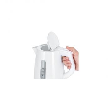 Severin WK 3411 Wasserkocher, 2200W, 1l, 360° central-cordless-system, Überhitzungsschutz, Dampfstopp-Automatik, weiß