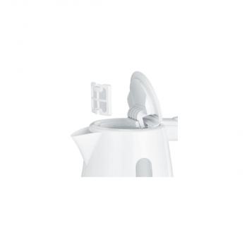 Severin WK 3411 Wasserkocher, 2200W, 1l, 360° central-cordless-system, Überhitzungsschutz, Dampfstopp-Automatik, weiß