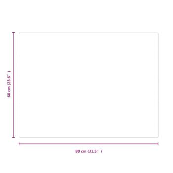 Kaminofen Glasplatte Rechteckig 80x60 cm