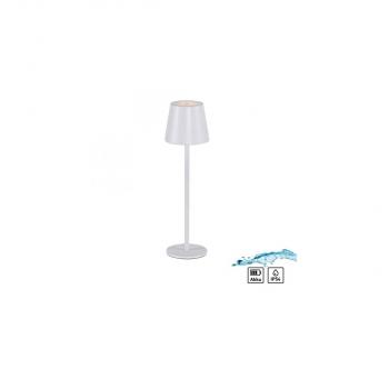 ARDEBO.de Leuchten Direkt Akku-Leuchte Leuchtendirekt Euria LED Außenlampe Weiß mit Touchdimmer 3 W, Weiß (19250-16)