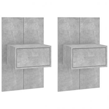 Wand-Nachttische 2 Stk. Betongrau