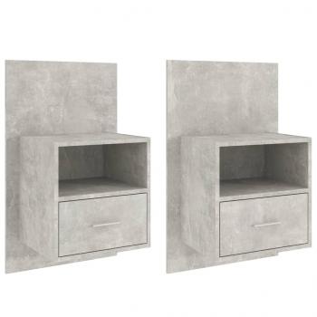 Wand-Nachttische 2 Stk. Betongrau