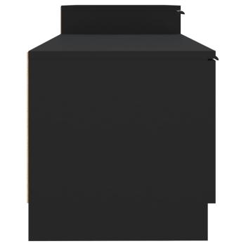 ARDEBO.de - TV-Schrank Schwarz 158,5x36x45 cm Holzwerkstoff