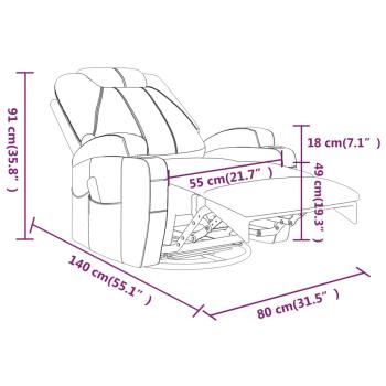 Massage-Schaukelsessel Anthrazit Kunstleder