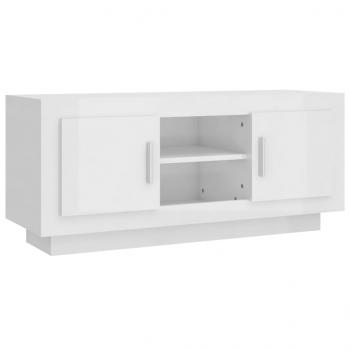 ARDEBO.de - TV-Schrank Hochglanz-Weiß 102x35x45 cm Holzwerkstoff