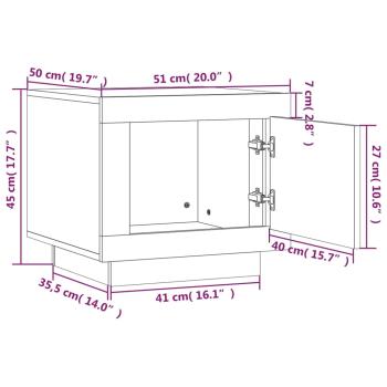 ARDEBO.de - Couchtisch Betongrau 51x50x45 cm Holzwerkstoff