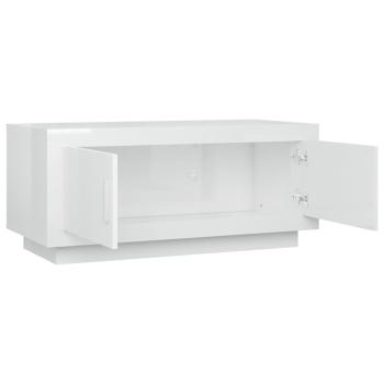 ARDEBO.de - Couchtisch Hochglanz-Weiß 102x50x45 cm Holzwerkstoff