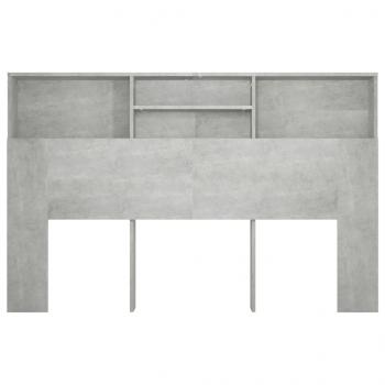 Bett-Kopfteil mit Ablagen Betongrau 160x19x103,5 cm