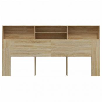 Kopfteil mit Ablagen Sonoma-Eiche 200x19x103,5 cm