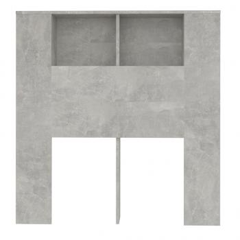 Kopfteil mit Ablagen Betongrau 100x18,5x104,5 cm
