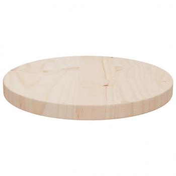 Tischplatte Ø30x2,5 cm Massivholz Kiefer