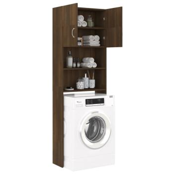 ARDEBO.de - Waschmaschinenschrank Braun Eichen-Optik 64x25,5x190 cm