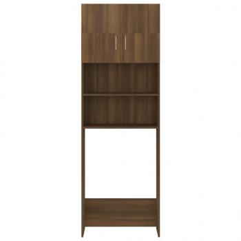 Waschmaschinenschrank Braun Eichen-Optik 64x25,5x190 cm