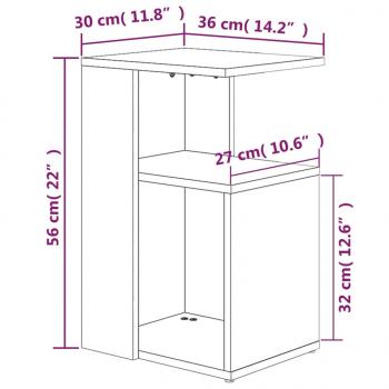 Beistelltisch Grau Sonoma 36x30x56 cm Holzwerkstoff
