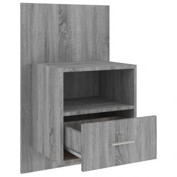 Wand-Nachttische 2 Stk. Grau Sonoma