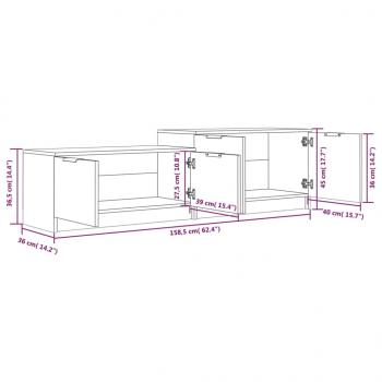 TV-Schrank Grau Sonoma 158,5x36x45 cm Holzwerkstoff
