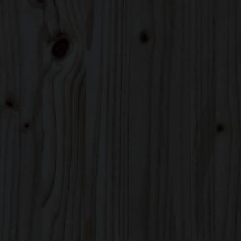 Kopfteil Schwarz 81x4x100 cm Massivholz Kiefer