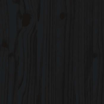 Kopfteil Schwarz 126x4x100 cm Massivholz Kiefer