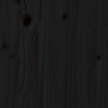 Kopfteil Schwarz 146x4x100 cm Massivholz Kiefer