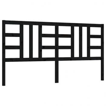 Kopfteil Schwarz 186x4x100 cm Massivholz Kiefer