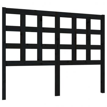 Kopfteil Schwarz 125,5x4x100 cm Massivholz Kiefer