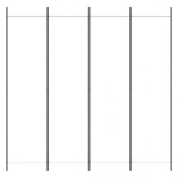 4-tlg. Paravent Weiß 200x200 cm Stoff