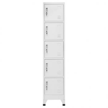 Schließfachschrank Hellgrau 38x40x180 cm Stahl