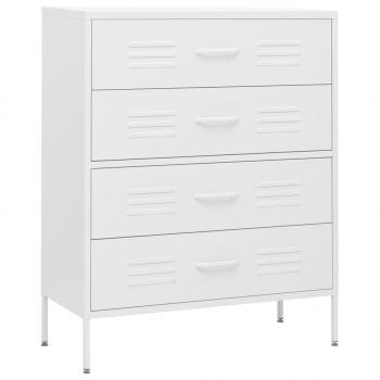 Kommode Weiß 80x35x101,5 cm Stahl  