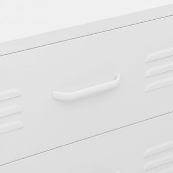 Kommode Weiß 80x35x101,5 cm Stahl  