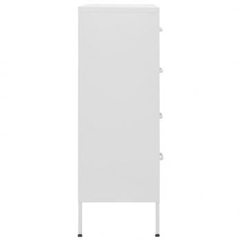 Kommode Weiß 80x35x101,5 cm Stahl  