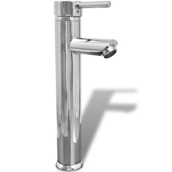 4-tlg. Badmöbel-Set mit Waschbecken und Wasserhahn Beige