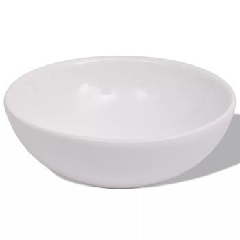 4-tlg. Badmöbel-Set mit Waschbecken und Wasserhahn Beige