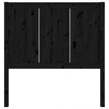 Kopfteil Schwarz 95,5x4x100 cm Massivholz Kiefer
