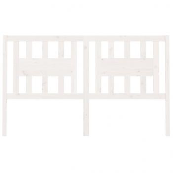 Kopfteil Weiß 126x4x100 cm Massivholz Kiefer