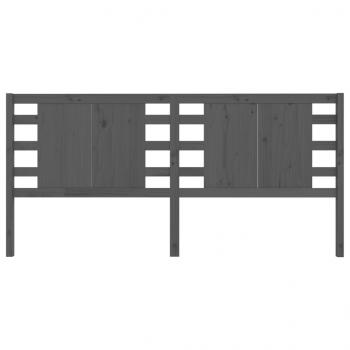 ARDEBO.de - Kopfteil Grau 166x4x100 cm Massivholz Kiefer