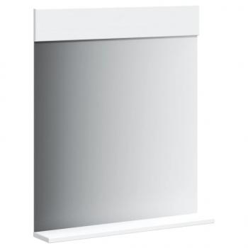 Badspiegel mit Ablage BERG Weiß 60x12x70 cm Massivholz