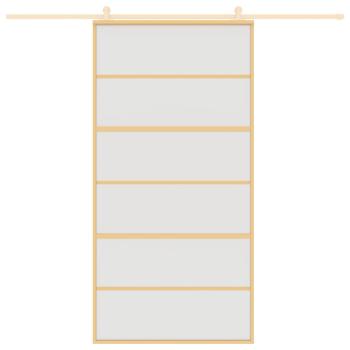 Schiebetür Golden 102,5x205 cm Matt ESG-Glas und Aluminium