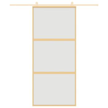 Schiebetür Golden 90x205 cm Matt ESG-Glas und Aluminium