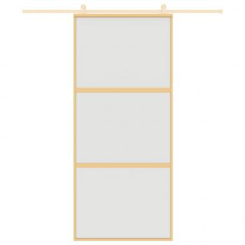 Schiebetür Golden 90x205 cm Matt ESG-Glas und Aluminium